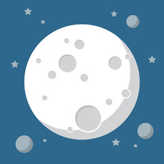 moon in flat design style