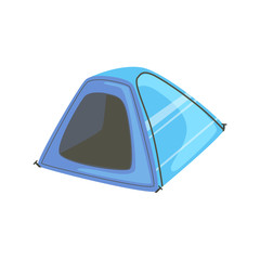 Sticker - Small Blue Bright Color Tarpaulin Tent