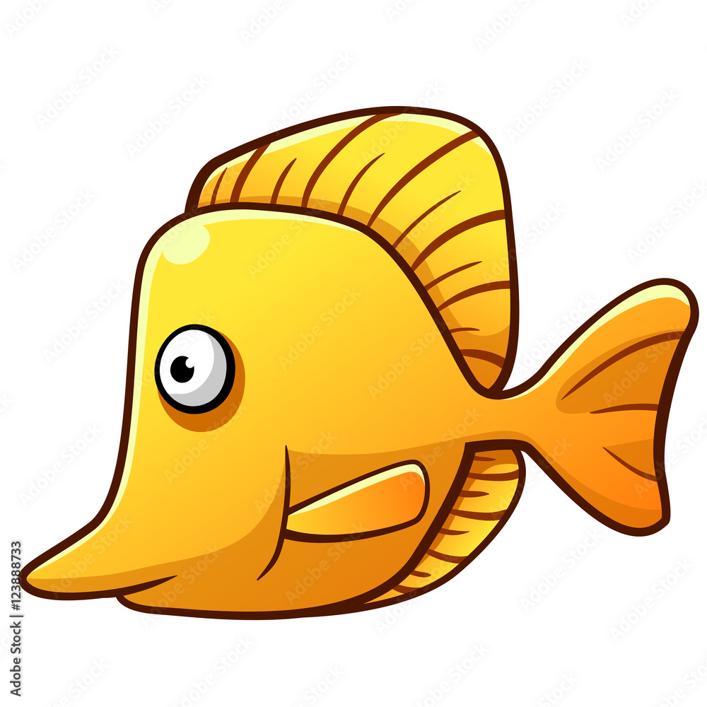 Butterflyfish cartoon Stock Vector | Adobe Stock