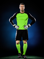 Wall Mural - goalkeeper soccer man isolated