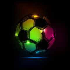 Sketch Soccer ball light design easy all editable