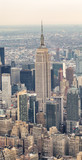 Fototapeta  - Beautiful skyline of Manhattan. View from rooftop