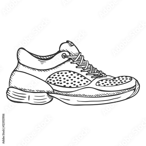 running shoes sketch