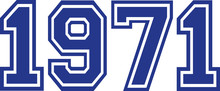 1971 Year College Font