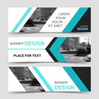 © Yochanan - Set of blue horizontal business banner templates.