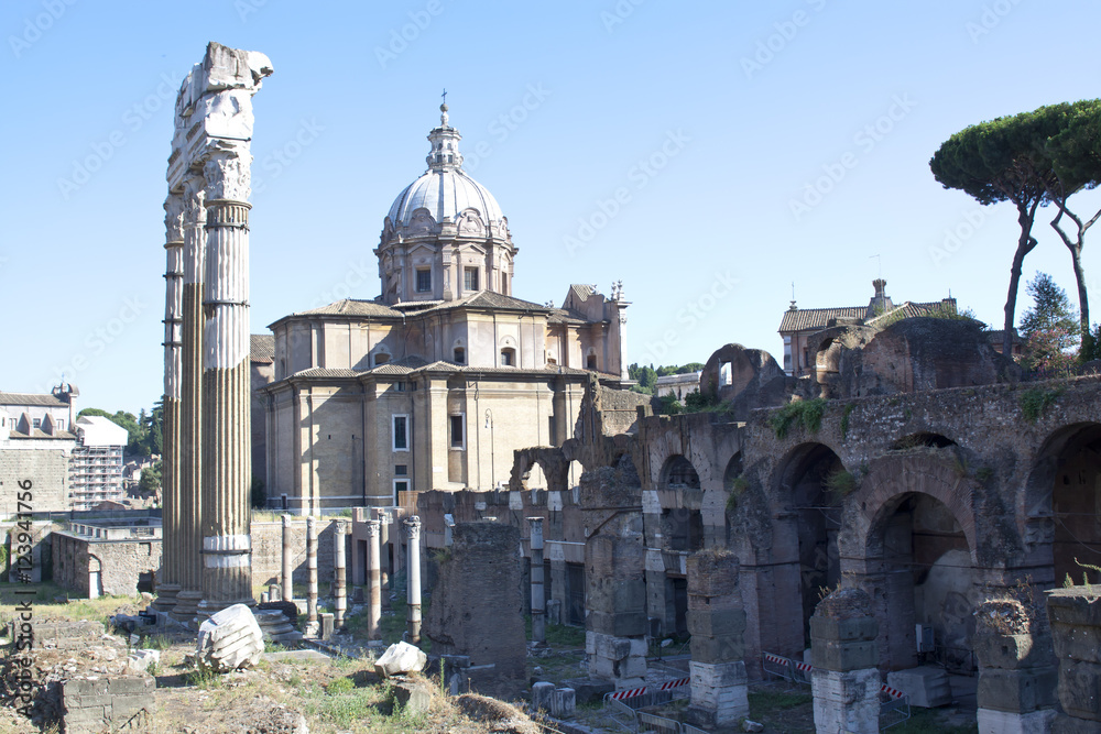 Obraz na płótnie Ruiny w Rzymie w salonie