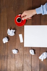 Poster - Man holding cup of coffee