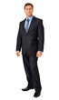 © Eric Hood - Full-length male businessman standing with arms at sides isolated on white background