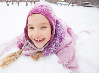 Wall Mural - Child in winter