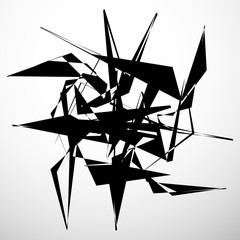 Leinwandbilder - Abstract geometric element isolated. Random chaotic shape