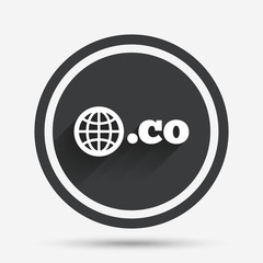 domain co sign icon. top-level internet domain.