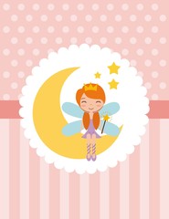 Canvas Print - cute little fairy character vector illustration design