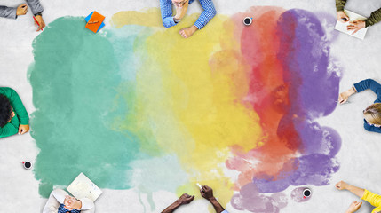 Canvas Print - Painting Coloring Artwork Crayon Creativity Concept