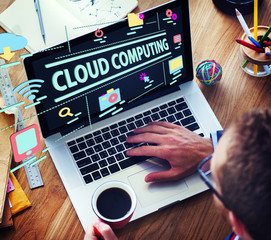 Wall Mural - Technology Graphic Cloud Computing Word Concept