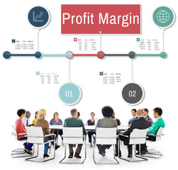 Sticker - Profit Margin Finance Income Revenue Costs Sales Concept