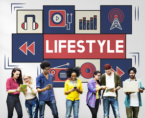 Wall Mural - Lifestyle Way of Life Habits Situation Culture Concept