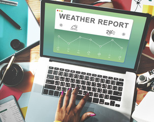 Canvas Print - Weather Report Data Meteorology Concept