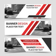 © Yochanan - Set of red horizontal business banner templates. Modern design
