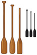 wooden paddle (sport oars)