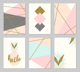 Canvas Print - Abstract Design Cards Set