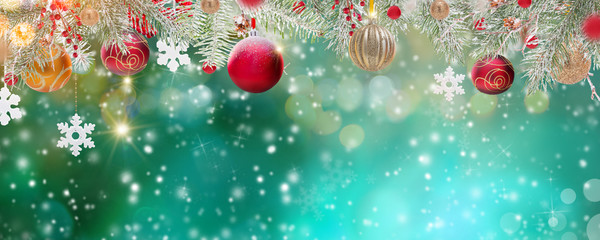 christmas decoration on abstract background
