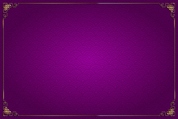 Wall Mural - purple chinese background and gold decoration