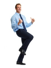 Canvas Print - Happy businessman.