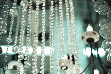 Wall Mural - Vintage crystal lamp details