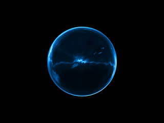 Wall Mural - beautiful red energy sphere on black background - luxury background design element
