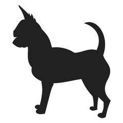 Wall Mural - Chihuahua Black Silhouette