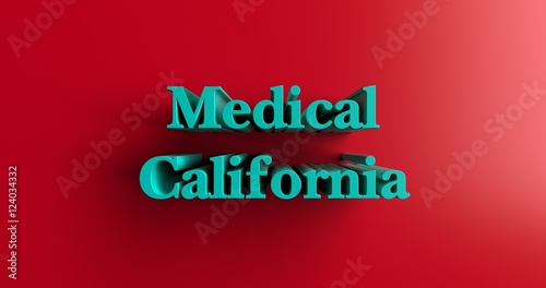 Medical California Number 3d Rendered Colorful Headline