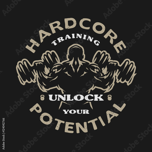 Fényképezés  Hardcore training, emblem.