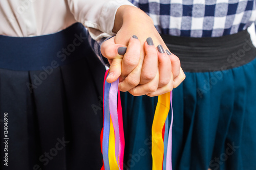 lesbians holding hands Call centre sex