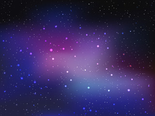Wall Mural - Space background with stars and patches of light. Abstract astronomical galaxie illustration.
