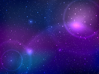 Wall Mural - Space background with stars and patches of light. Abstract astronomical galaxie illustration.