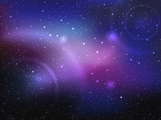 Space background with stars and patches of light. Abstract astronomical galaxie illustration.