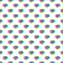Flash Over Deformed Gray Dots  In Time  When Color Components Produce Gray Color(day)