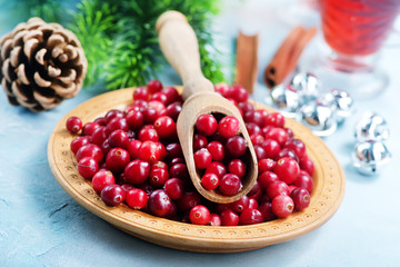 Canvas Print - cranberry drink and berries