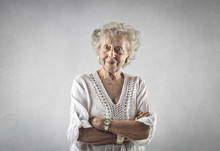 Portrait Of Classy Elderly Lady