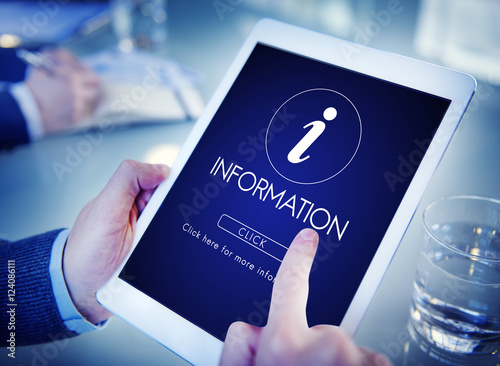 Fotografie, Obraz Information Help Faq Letter Icon Concept