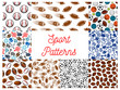 Sporting items, game equipment seamless patterns