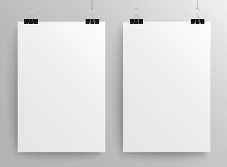 Paper Rectangle Banner Vector. Mock Up. A4.