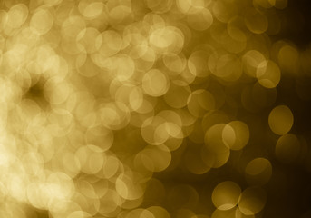 Wall Mural - gold abstract background bokeh circles for christmas background.