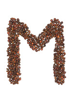 M Letter Made Of Cedar  Nuts