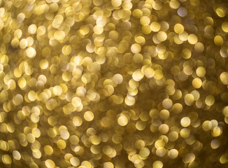 Wall Mural - gold abstract background bokeh circles for christmas background.