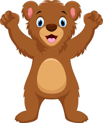 Wall Mural - Cute cartoon bear