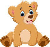 Fototapeta  - Cute baby bear cartoon
