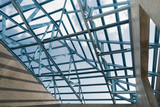 Fototapeta  - Structure of steel roof.