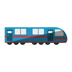 Sticker - tram transport vehicle isolated icon vector illustration design