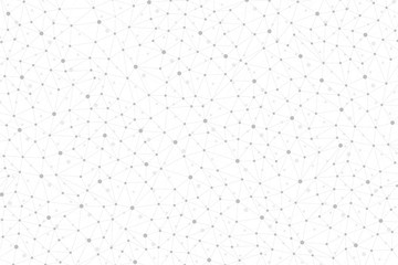 Fototapete - Geometric abstract background with connected line and dots. Graphic background for your design. Vector illustration.